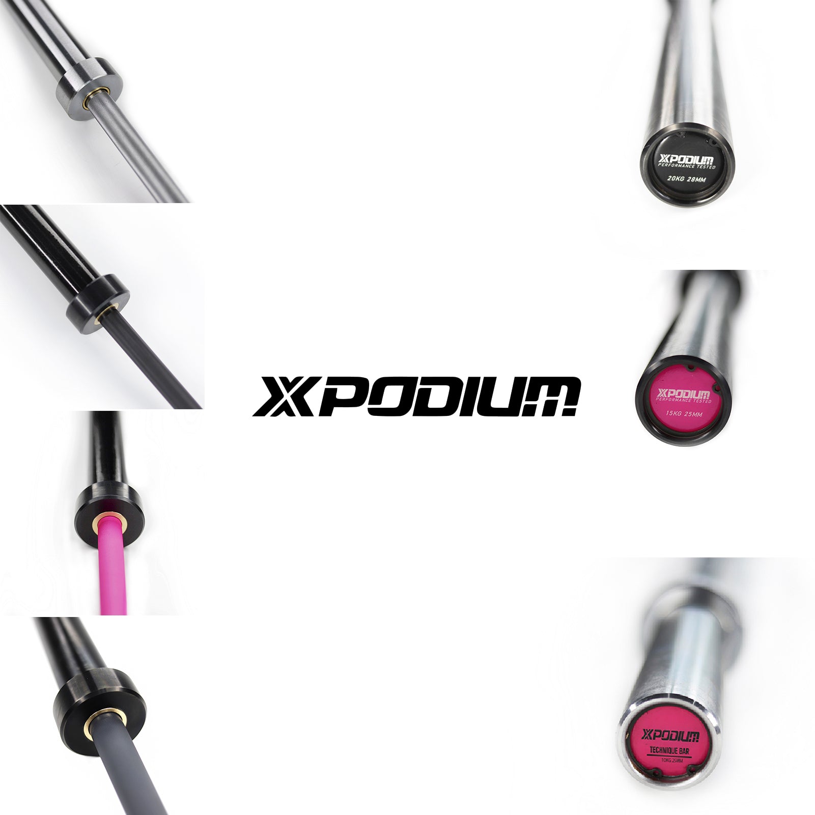 XPODIUM Elite Barbells – 10kg / 15kg / 20kg