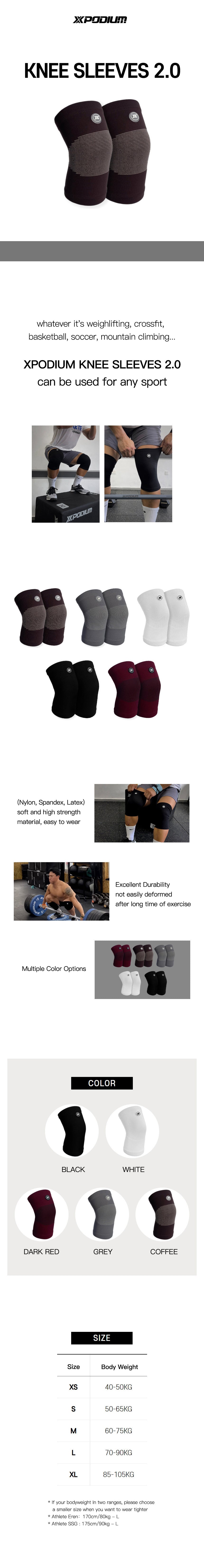 Xpodium Knee Sleeves 2.0 - 3mm